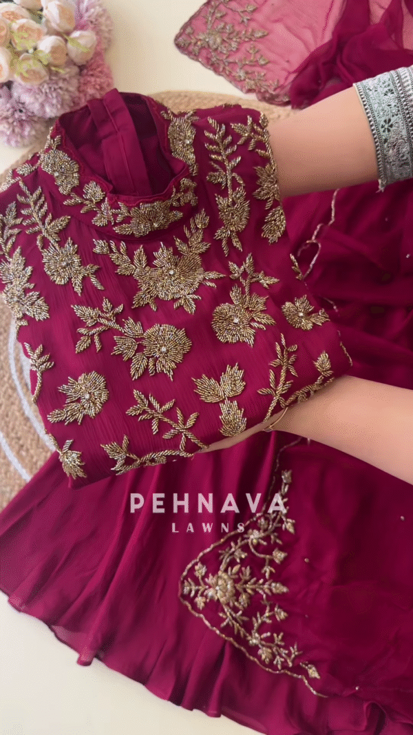 Regal Maroon Embroidered Kurta Set with Luxe Detailing