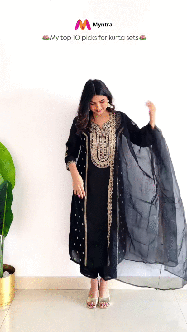 Elegant Yellow Embroidered Kurta Set with Dupatta – Festive & Ethnic Wear - Image 5