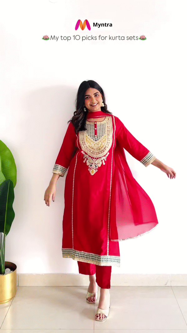 Elegant Yellow Embroidered Kurta Set with Dupatta – Festive & Ethnic Wear - Image 6