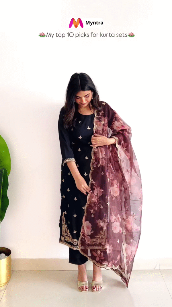 Elegant Yellow Embroidered Kurta Set with Dupatta – Festive & Ethnic Wear - Image 7