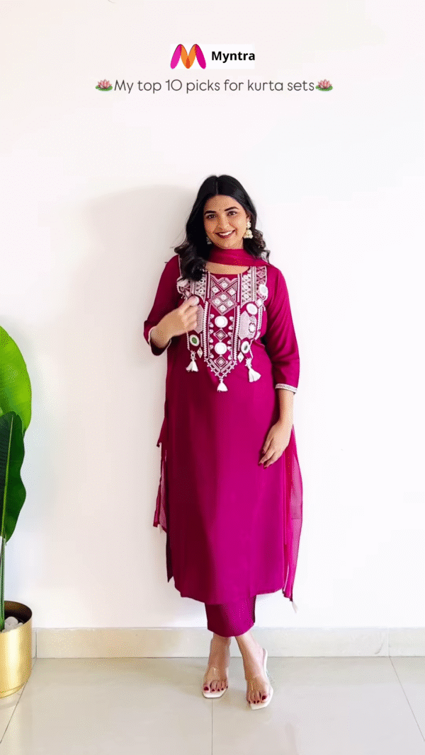 Elegant Yellow Embroidered Kurta Set with Dupatta – Festive & Ethnic Wear - Image 8