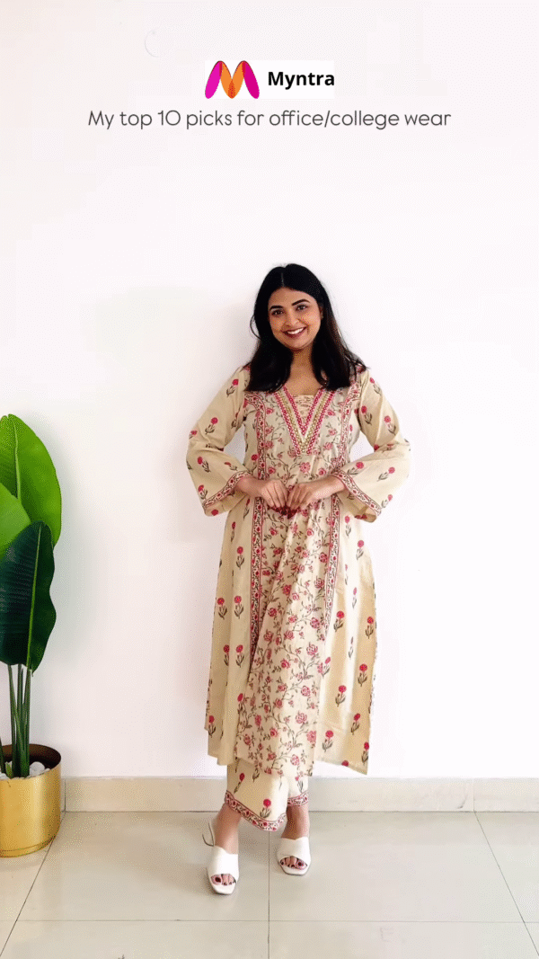 Pink Sleeveless Printed Kurta Set – Chic & Comfortable Ethnic Wear - Image 9
