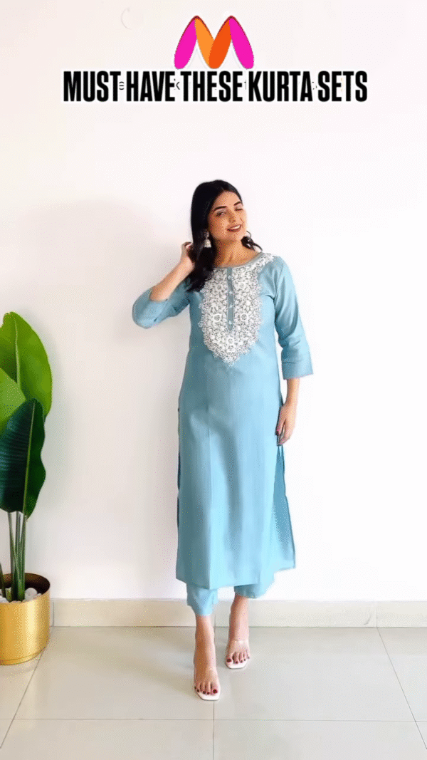 Elegant Red Flared Kurta Set with Floral Dupatta – Timeless Grace - Image 2