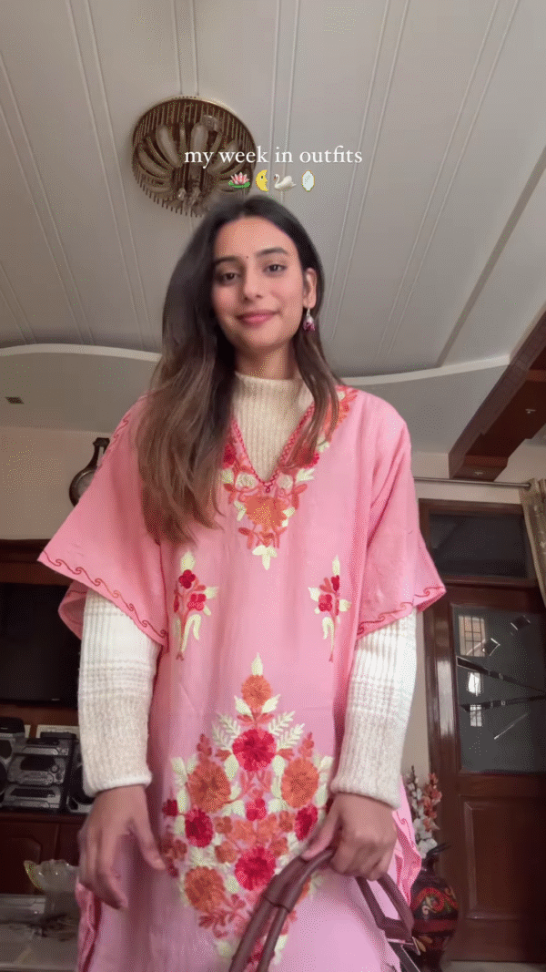 Elegant Off-White Embroidered Winter Kurta