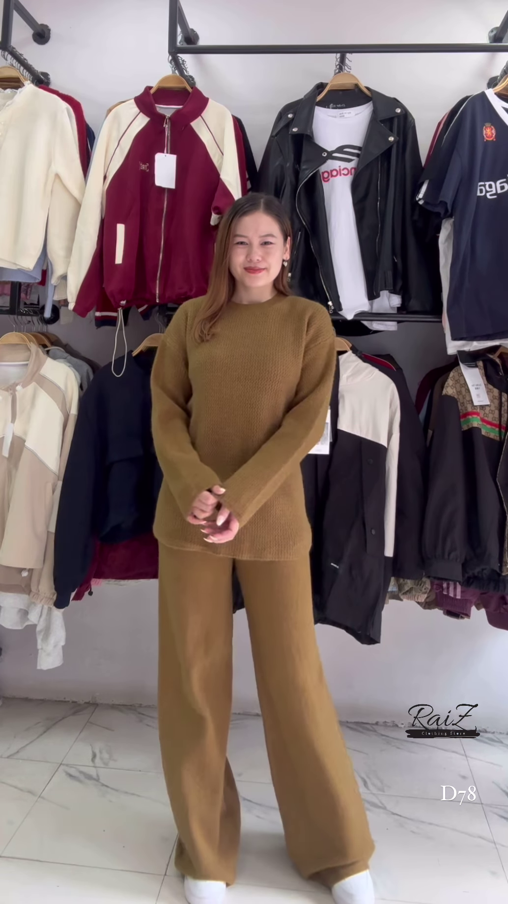 Knit Co-ord Sets π§ΆπΎ With Sweater & Wide-Leg Pants β Yellow, Mustard & Brown Variants - Image 5