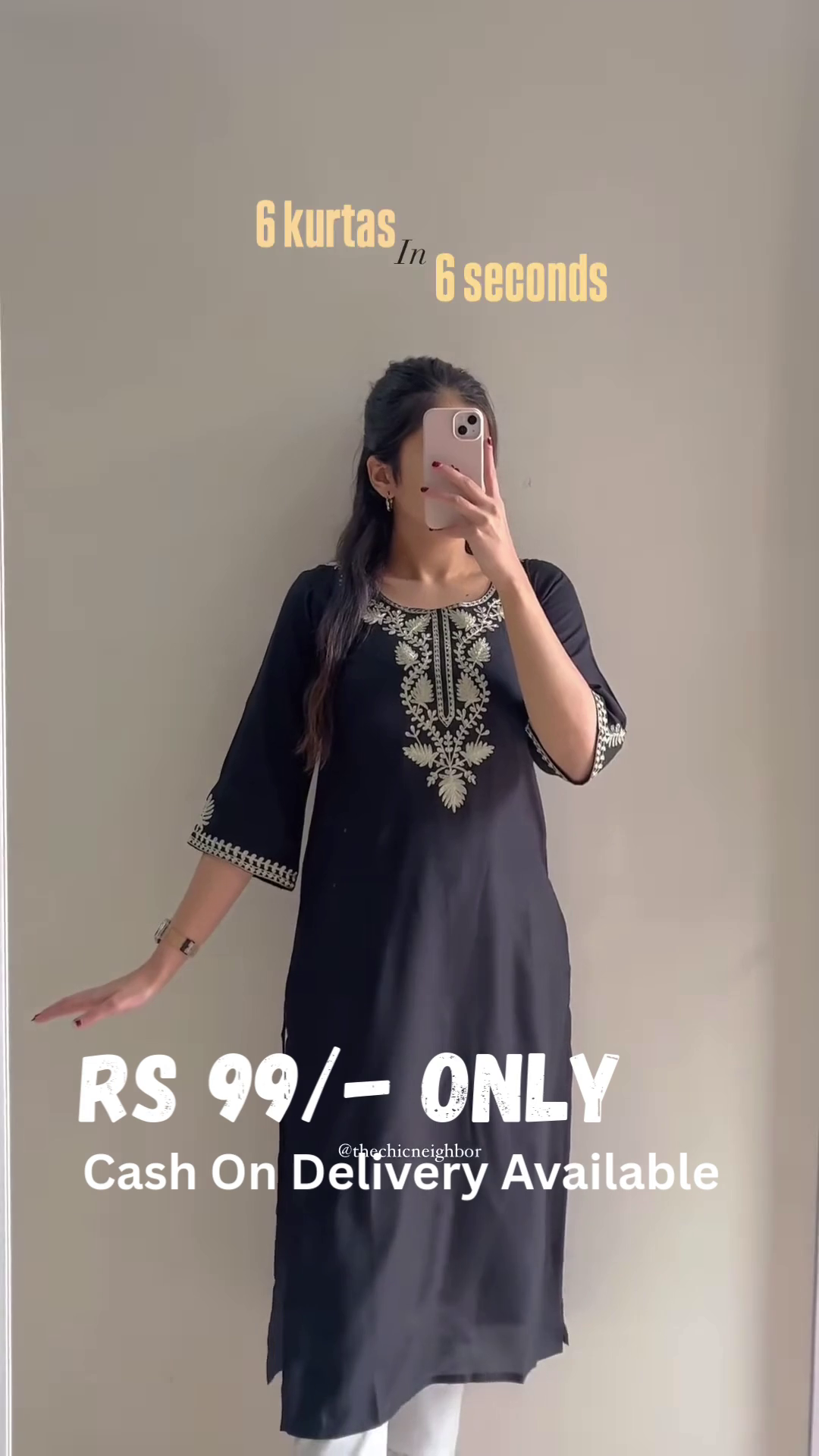 Elegant Floral Cotton Kurta – 5 Color Variants