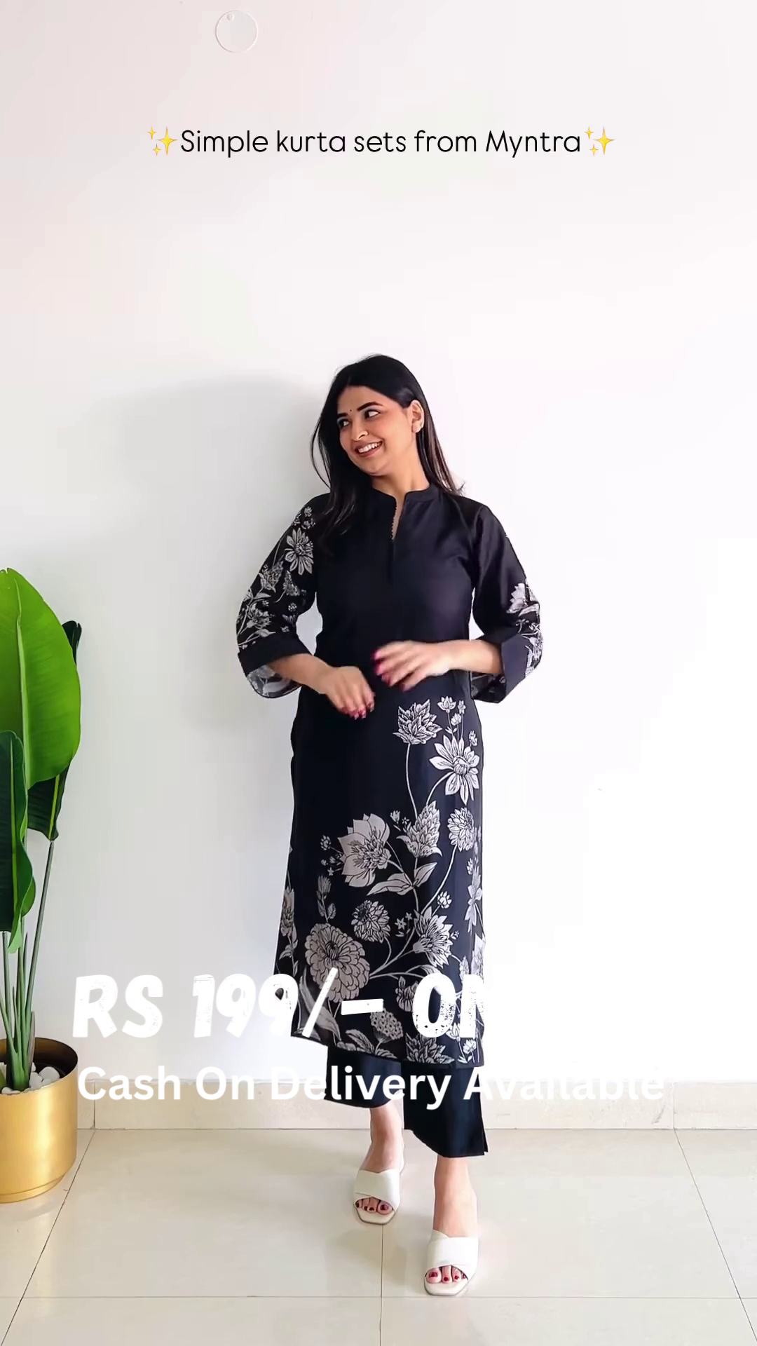 Elegant Floral Printed Kurta Set – Timeless Simplicity - Image 2