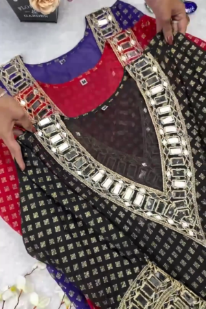 Celestial Mirror-Work Designer Kurti Collection