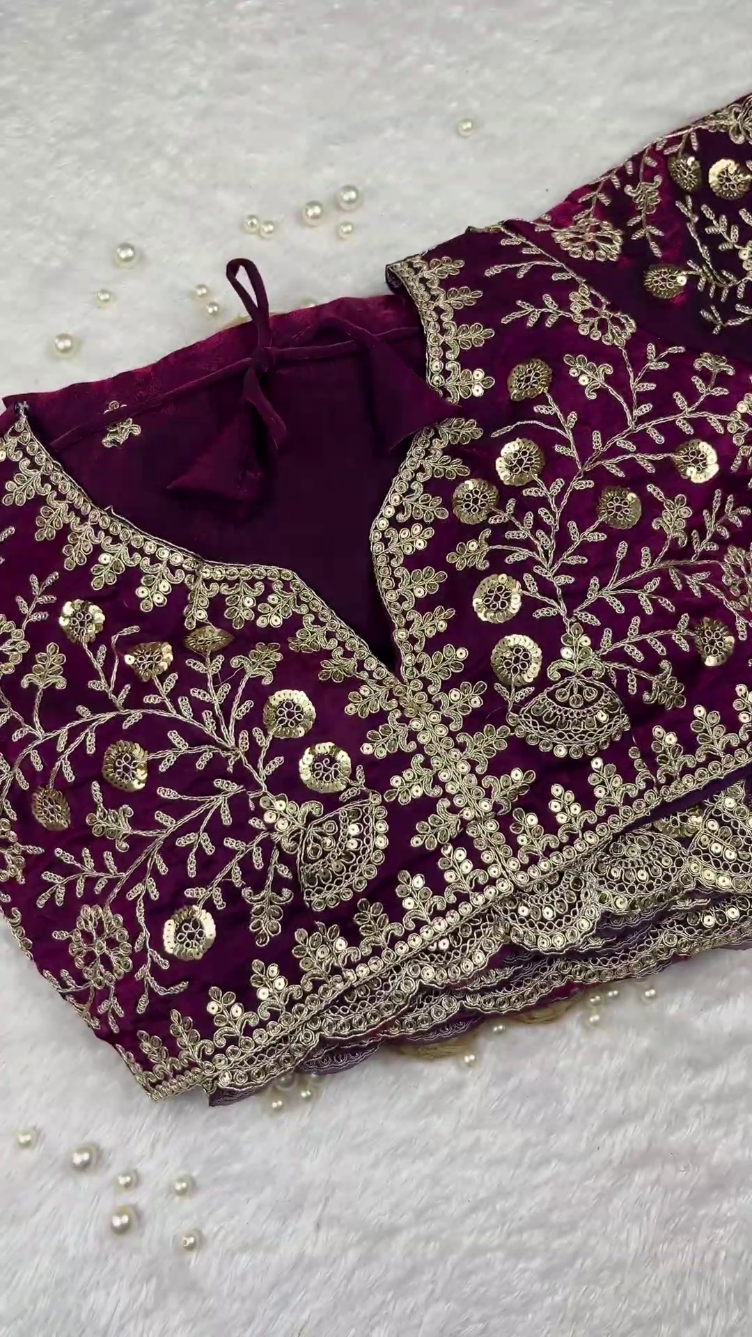 Royal Plum Scalloped Designer Ensemble