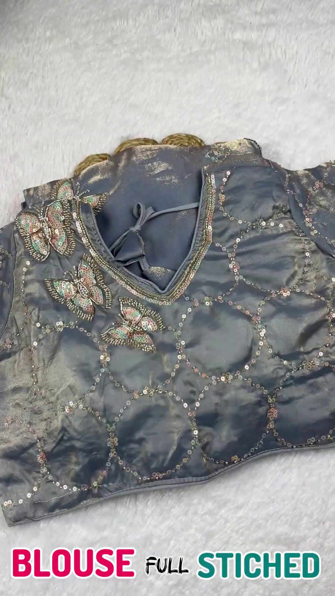 Royal Magenta Velvet Embellished Suit Set - Image 3