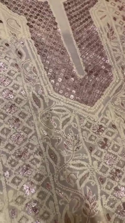 Royal Purple Mirror Work Embroidered Kurta - Image 4
