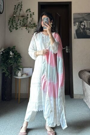 Off White Georgette Pakistani Suit