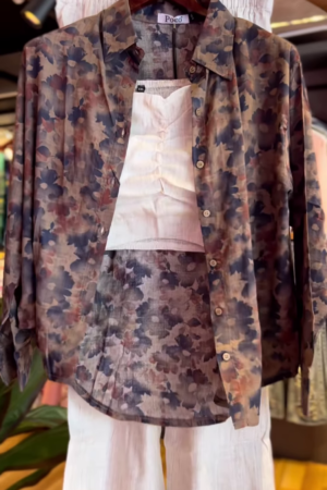 Urban Boho – Abstract Print Linen Co-ord Set